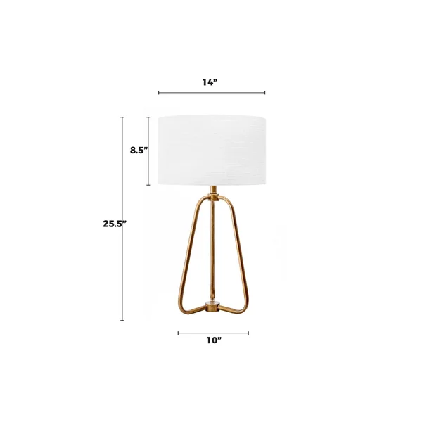 nuLOOM Captiva 26x22 Metal Table Lamp - Brass