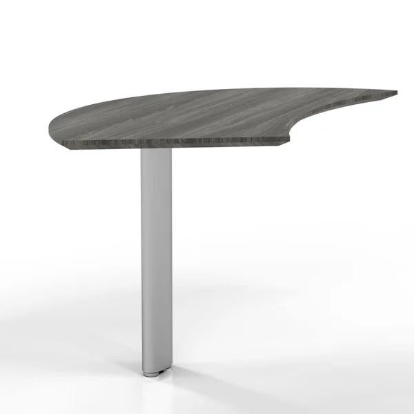 Mayline Medina Left Curved Desk Extension - Mocha