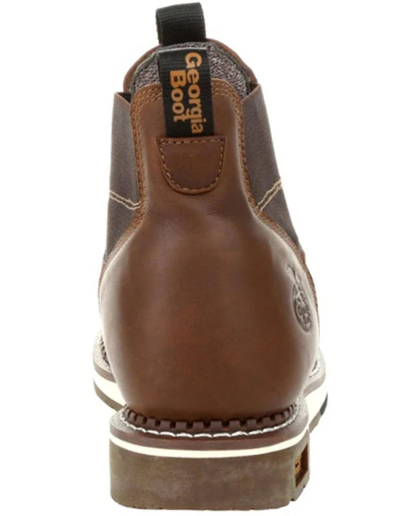 Men's Georgia Boot GB00352 Wedge Waterproof Chelsea Work Boot - Size: 10, Brown