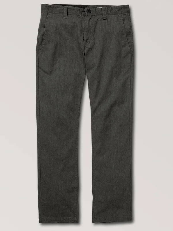Mens Pants Frickin Modern Stretch Chino in Charcoal, 33x32, Cotton/Elastane/Polyester, Volcom