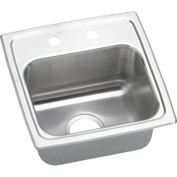 Elkay BLR1516MR2 Lustertone 15x22 Top Mount Single Bowl Bar Sink