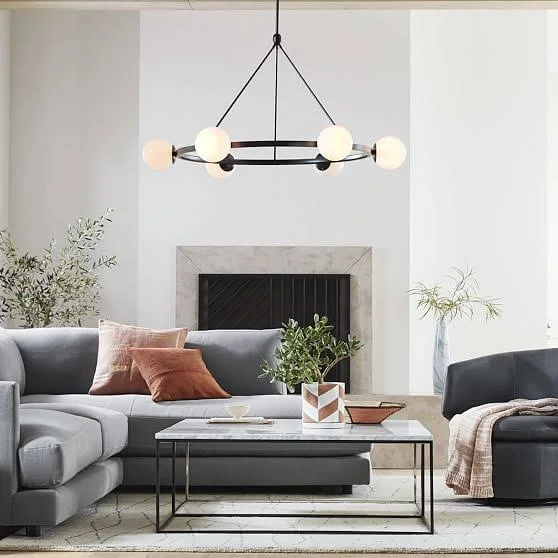 Hayes 5 Lights Chandelier, Light Bronze 2047562