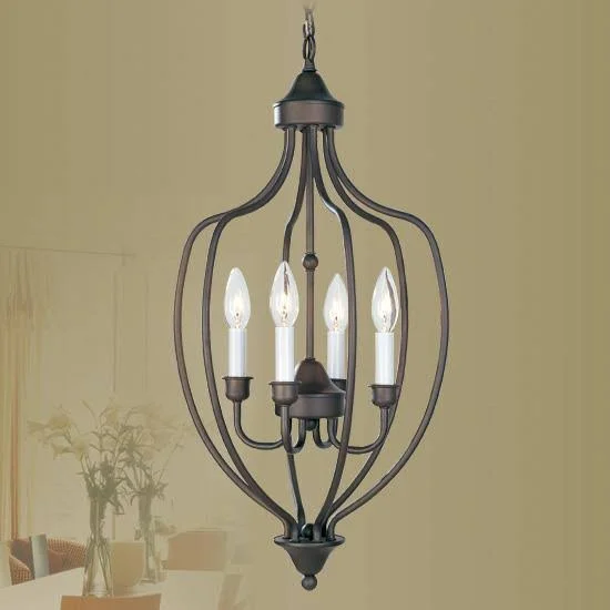 Livex Lighting 4171-07 Home Basics 4 Light Bronze Foyer