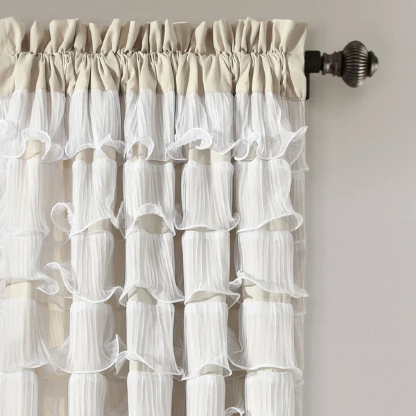 Lush Decor Avery Window Curtain Panels Neutral 54x84+2 Set