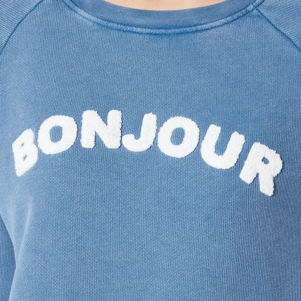 Whistles Women's Bonjour Logo Sweatshirt - Blue - Xs