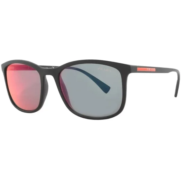 Prada Linea Rossa Sunglasses PS 01TS DG05M2 Black - Blue Mirror