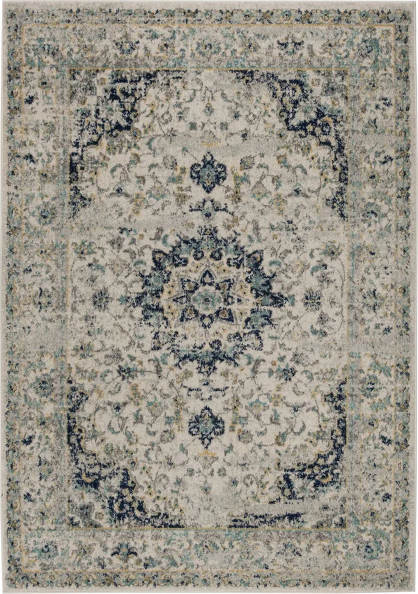 Safavieh Madison MAD155M 2&3x22 x 10&0x22 Runner Ivory - Blue Area Rug