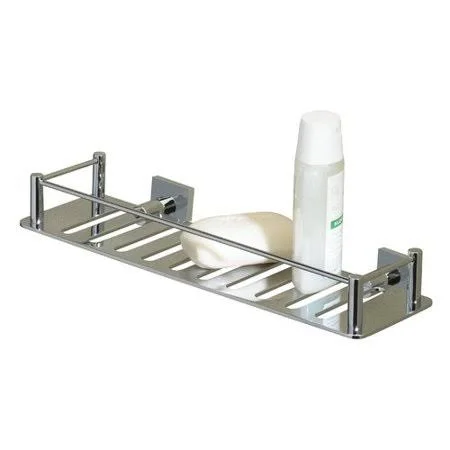 Valsan Essentials Solid Brass Wall Mounted Shower shelf; Satin Nickel