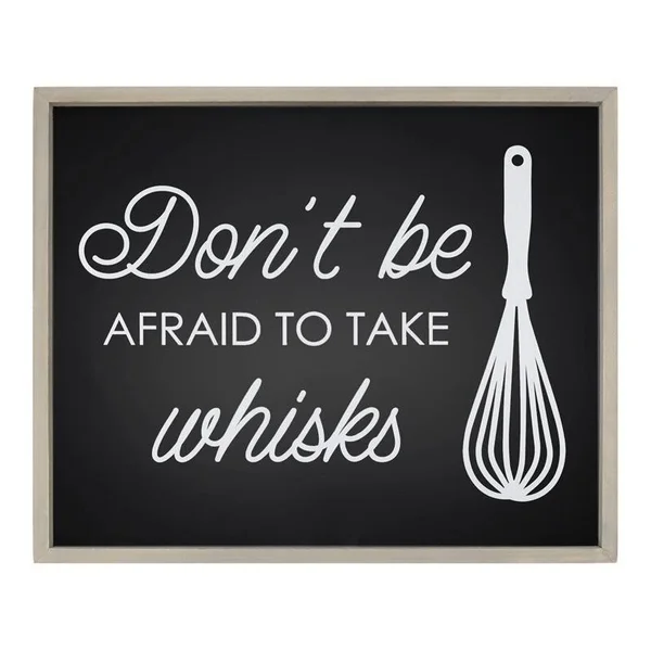 HomeRoots 20x24x22 Cakes and Pastries Motivational Metal Wall Art in Black - 9000376627