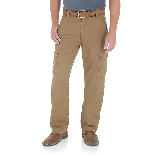 Wrangler Men's Ripstop Cargo Pants - Brown, 34/32
