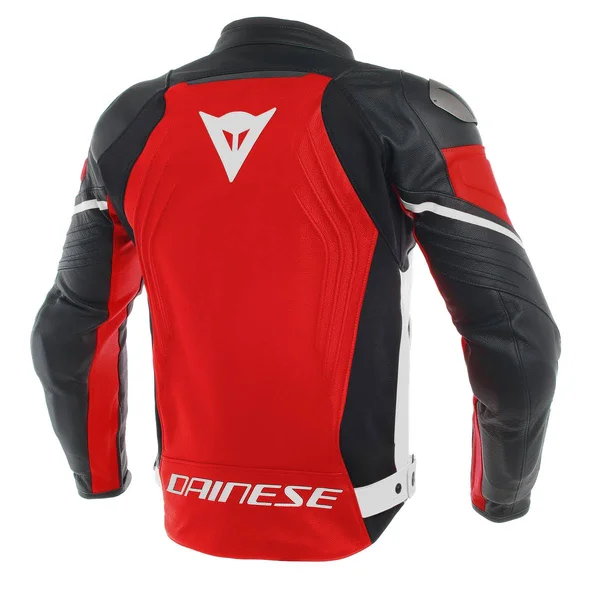 Dainese Racing 3 Leather Jacket White- Black -Red 54
