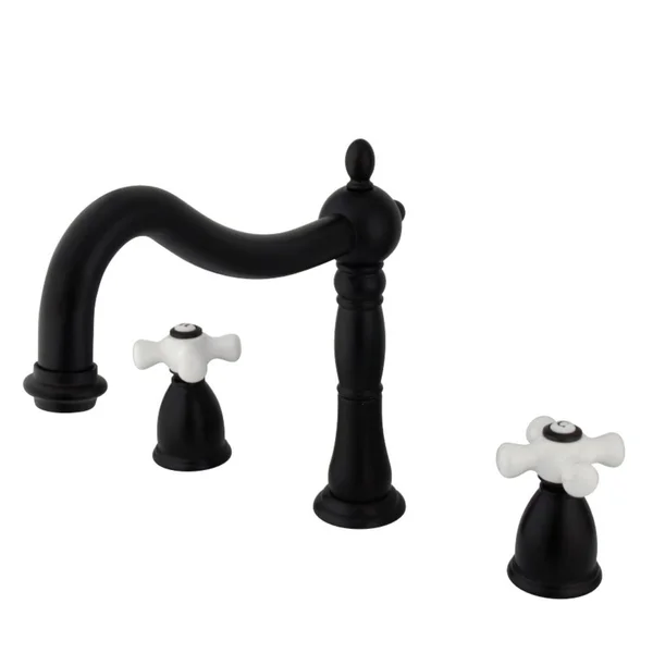 Kingston Brass KS1345PX Heritage Oil Rubbed Bronze Two-Handle Roman Tub Filler