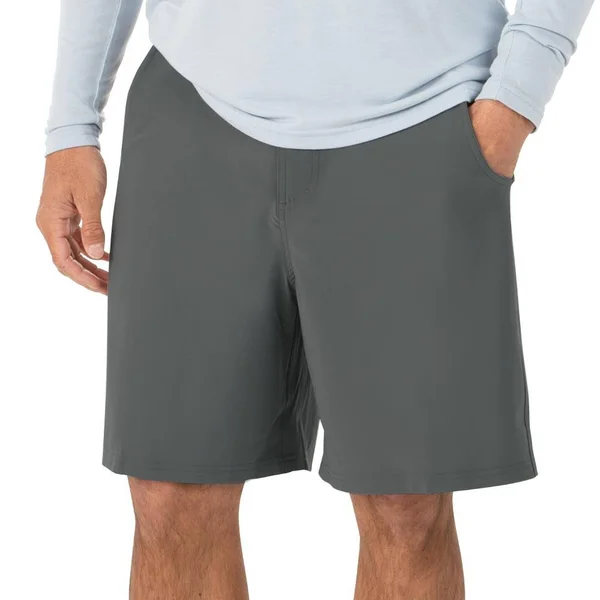 Free Fly Men's Bamboo-Lined Hybrid Shorts, Charcoal, 34 W