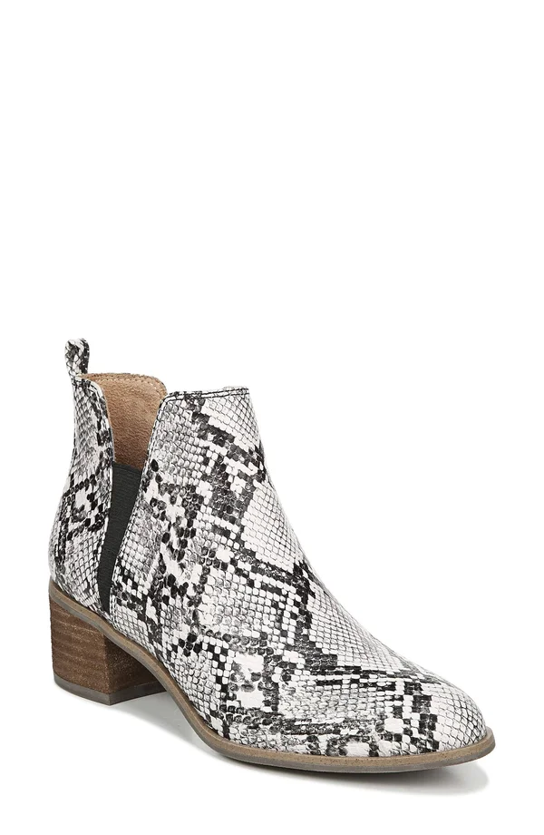 Dr. Scholl&s Amara - Original Collection Black/White Snake Print Leather - Size: 9