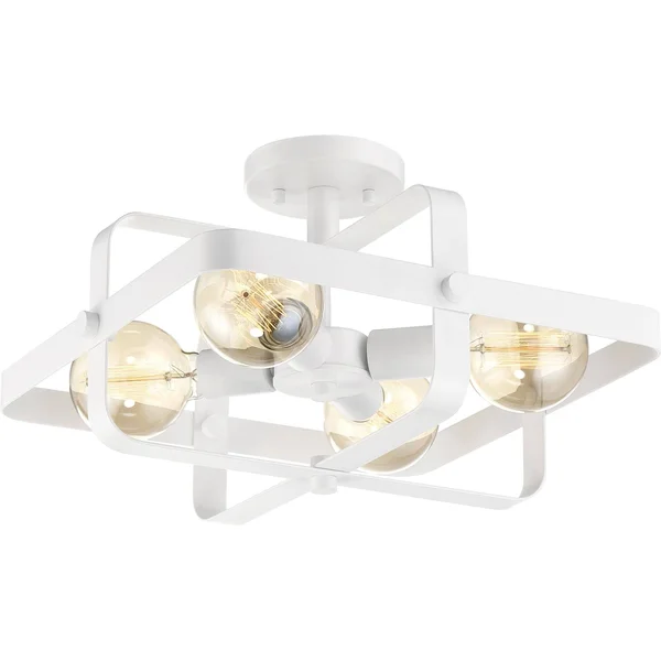 Nuvo Lighting-60/6724-Prana - 4 Light Flush Mount White Finish
