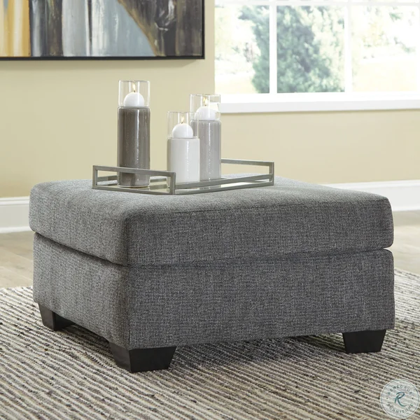 Dalhart - Charcoal - Oversized Accent Ottoman