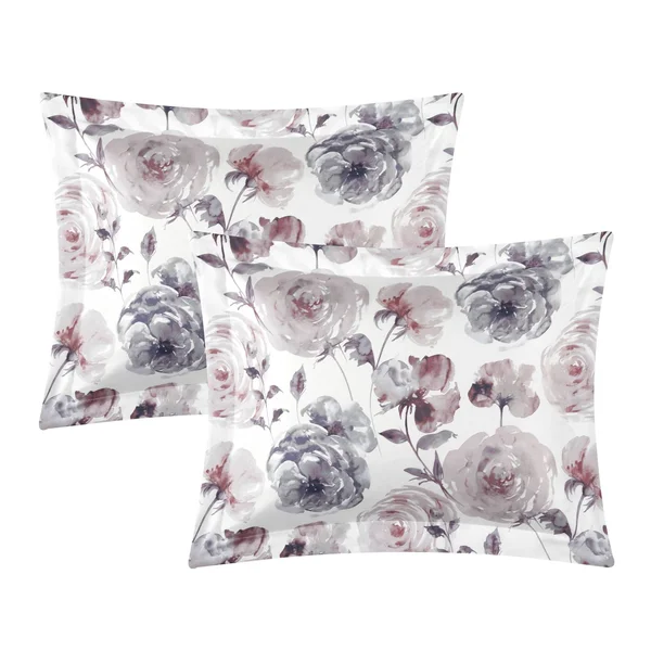 Blossom 11-Piece Reversible Queen Comforter Set in Rose