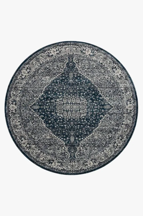 Everly by Magnolia Home VY-02 Grey/Midnight Rug Rectangle 5&3x22 x 7&8x22