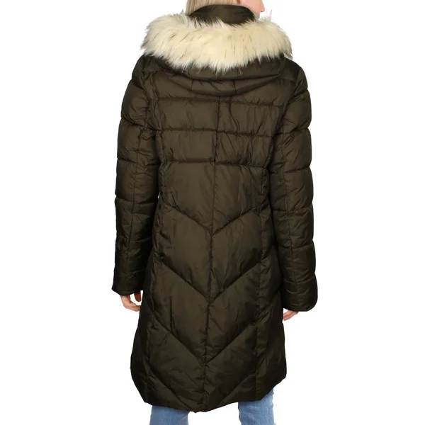 Larry Levine Womens Lightweight Midi Puffer Coat