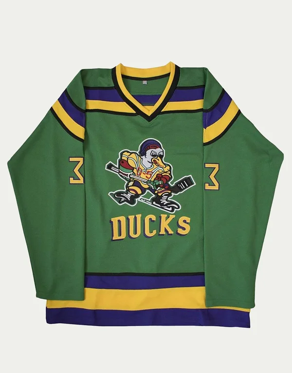 Greg Goldberg #33 Mighty Ducks Hockey Jersey - Hockey S, Green