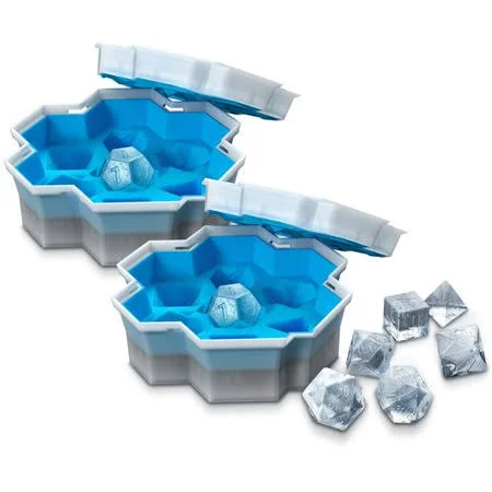Yawots Ice Mold Tray Silicone Ice Tray Dice-Shaped Cake Ice Cream Maker Kitchen Tool, Blue