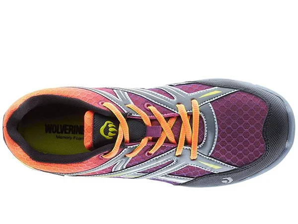 Wolverine Women's Jetstream Carbonmax Safety Toe Shoe - 9.5 W - Orange, Purple