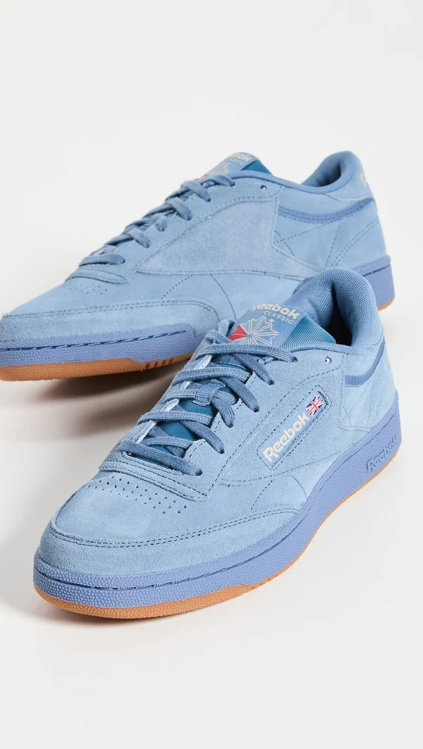 Reebok Club C 85 Blue Slate/Modern Beige/Gum Men's Shoes - Light Blue, Size: 10.5, Leather