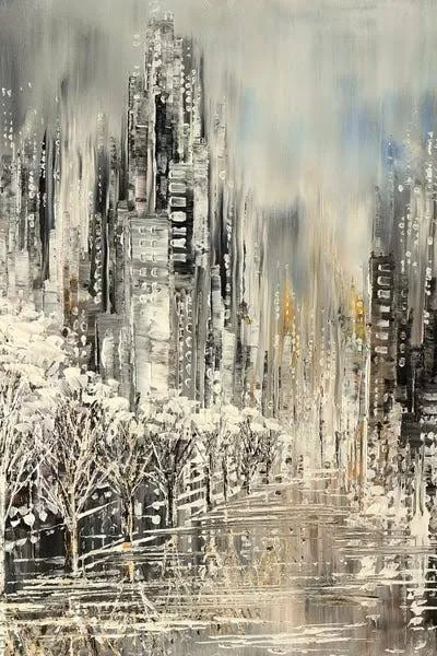 Framed Poster Prints - White Album by Tatiana Iliina ( scenic & landscapes > Urban > skylines art)