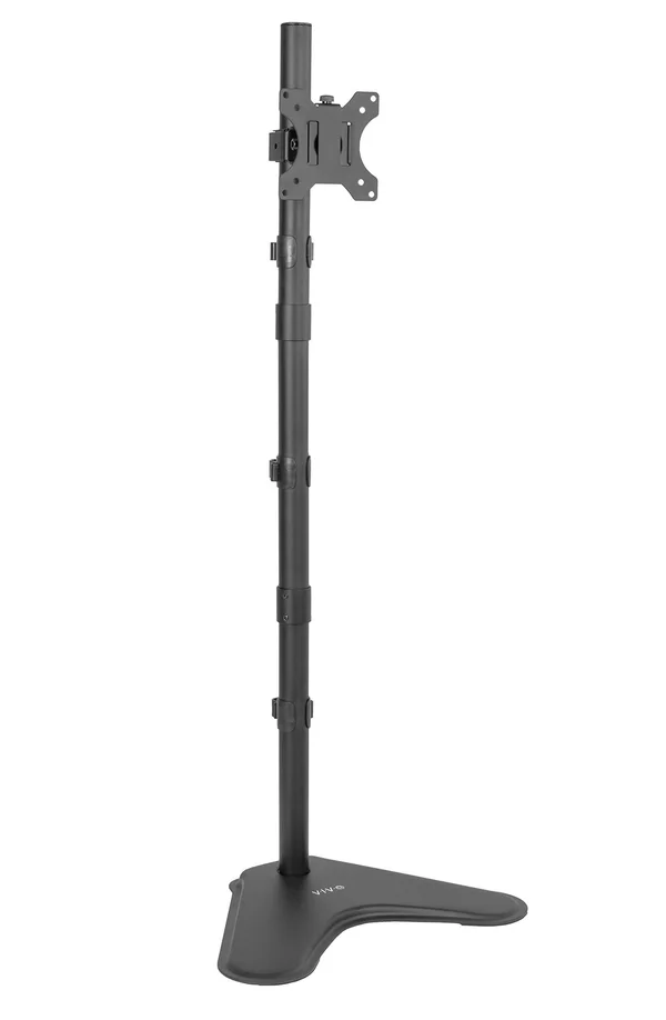 Vivo Extra Tall Single LCD Computer Monitor Free-Standing Adjustable Desk Stand for 1 Screen 13 inch to 27 inch (Stand-V011H)