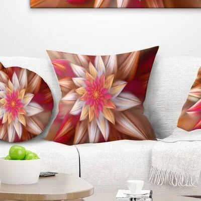 Floral Huge Fractal Flower Pillow East Urban Home Size: 18x22 x 18