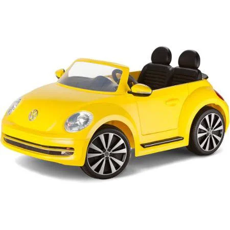 Kid Trax VW Beetle Convertible 12-Volt Battery-Powered Ride-On - Yellow