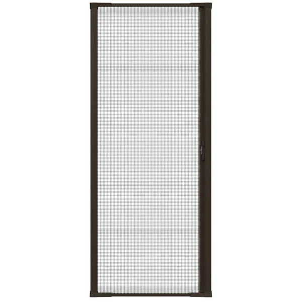 Larson Brisa 36-in x 96-in Brown Aluminum Frame Retractable Screen Door, 77210481