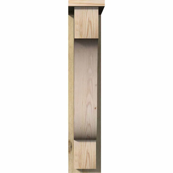 6x22W x 14x22D x 30x22H Newport Rough Sawn Corbel w/Backplate - Douglas Fir
