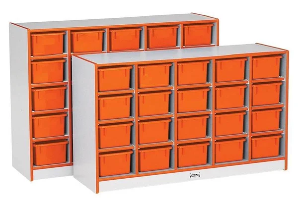 Rainbow Accents 20 Cubbie-Tray Mobile Storage - with Trays - Navy