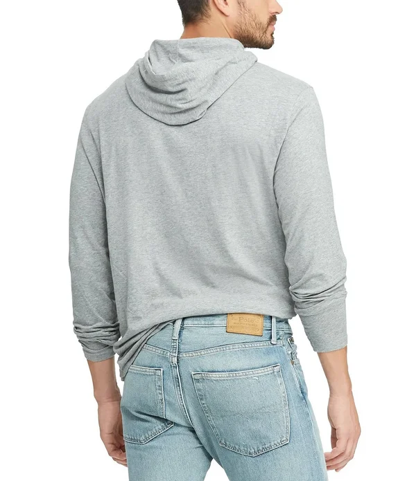 Polo Ralph Lauren Men's Big & Tall Hooded Long Sleeve T-Shirt - White