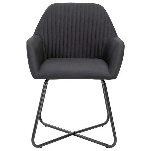 vidaXL Dining Chairs 4 Pcs Black Fabric