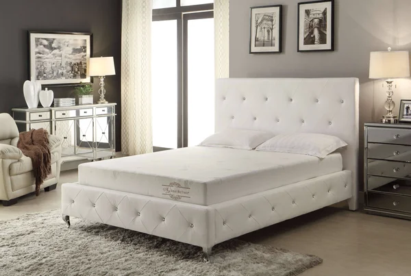 AC Pacific 8-Inch Memory Foam Mattress Covered in A Soft Aloe Vera Fabric - Twin