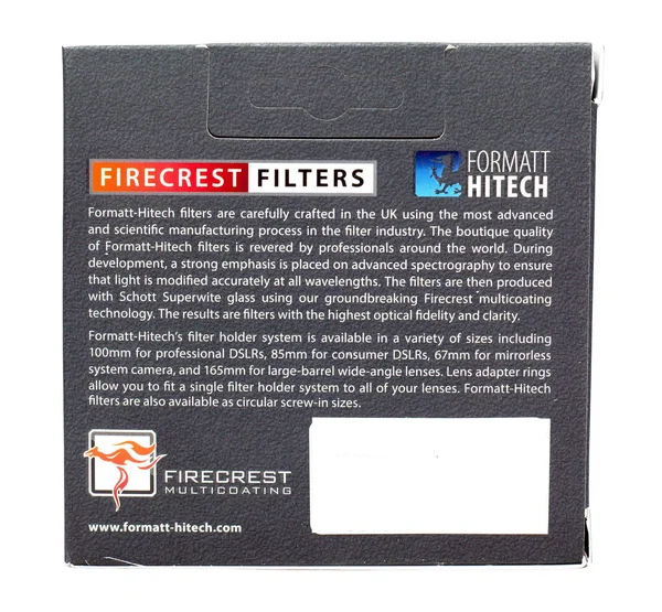 Firecrest Neutral Density Filter (IRND) 72mm, 2.4 (8 Stops)