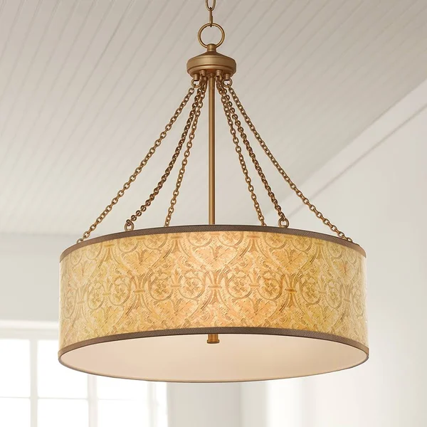 Giclee Glow Golden Versailles Dana Antique Brass Pendant Light 91C55