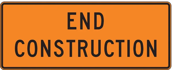 Lyle G20-2Z-60HA Road Sign - End Construction, 24 x 60in