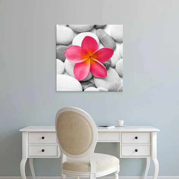 Easy Art Prints PhotoINC Studio's 'Zen Flower' Premium Canvas Art - 12 x 12 - Classic Black Frame