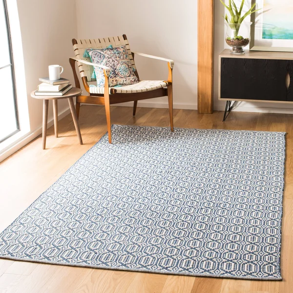 Safavieh Montauk MTK333B Ivory - Navy Rug 2&3x22 x 8& Runner