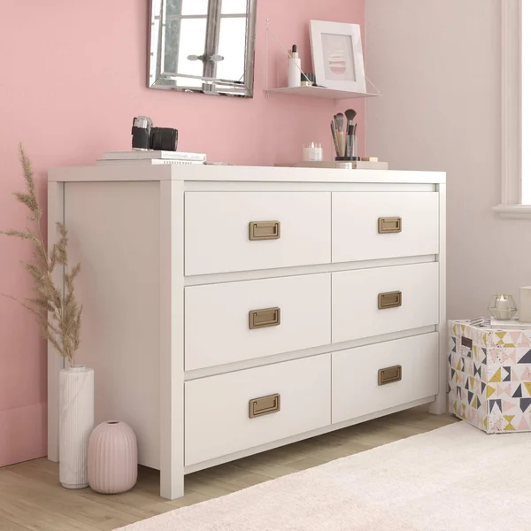 Kids' 6 Drawer Monarch Hill Haven Dresser - White - Little Seeds