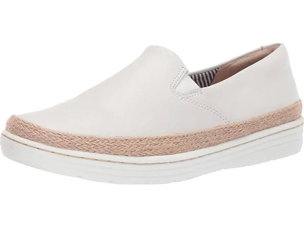 Clarks Women's Marie Pearl Sneaker - Size: 9.5, White Leather