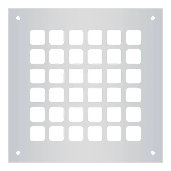 Reggio Register Square 6-in x 6-in Steel Floor Register in Silver - G808-SSH