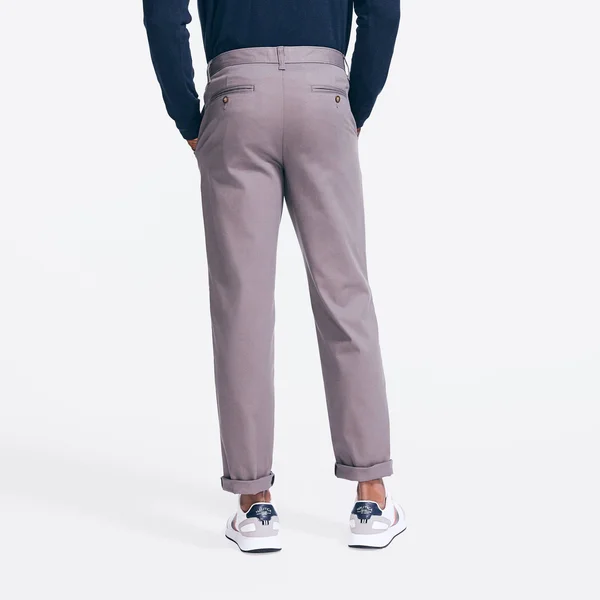 Nautica Men's Classic Fit Wrinkle-Resistant Deck Pant Blue Yonder Heather - 38x32