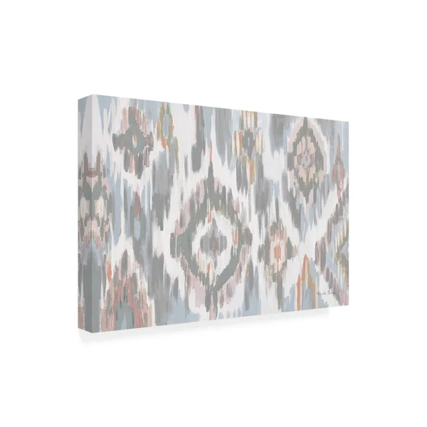 Trademark Fine Art 'Ikat Jewel I Blush Grey' Canvas Art by Farida Zaman - Size: 16 x 24
