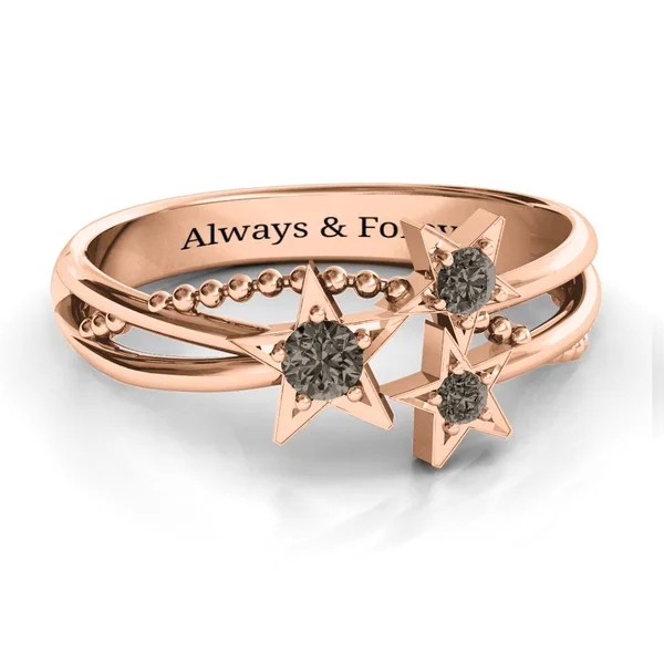 June Birthstone Twinkling Starlight Ring