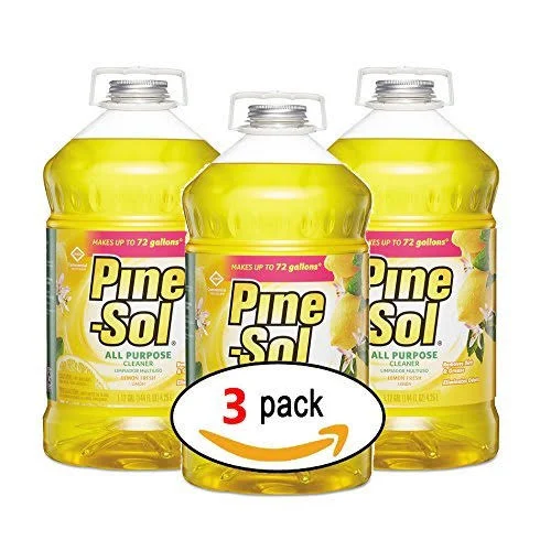 Clorox 35419 Pine-Sol Lemon Fresh All-Purpose Cleaner Bottle - 144-Ounce 3-Pack