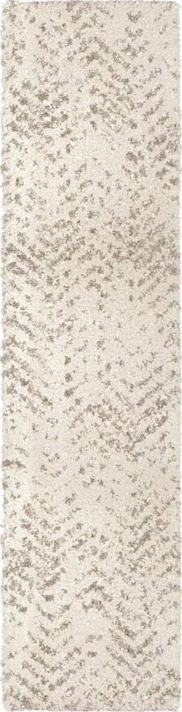Allen + Roth Alvida 2 x 8 Natural Indoor Chevron Runner in Off-White - 397543